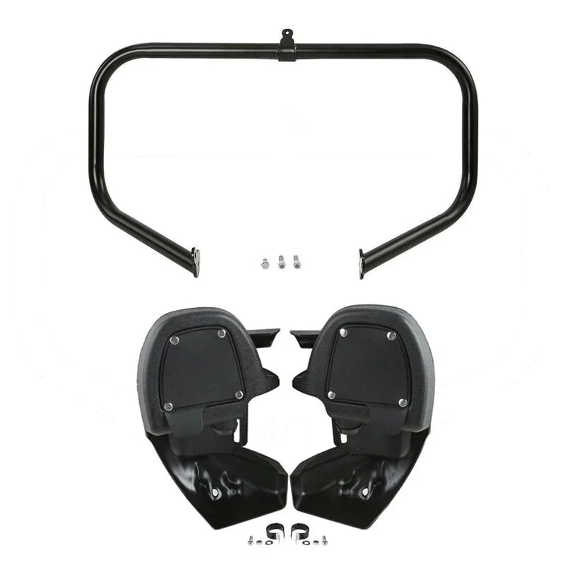 Black Lower Vented Fairing & Engine Guard Bar Fit For Harley Electra Glide 09-13