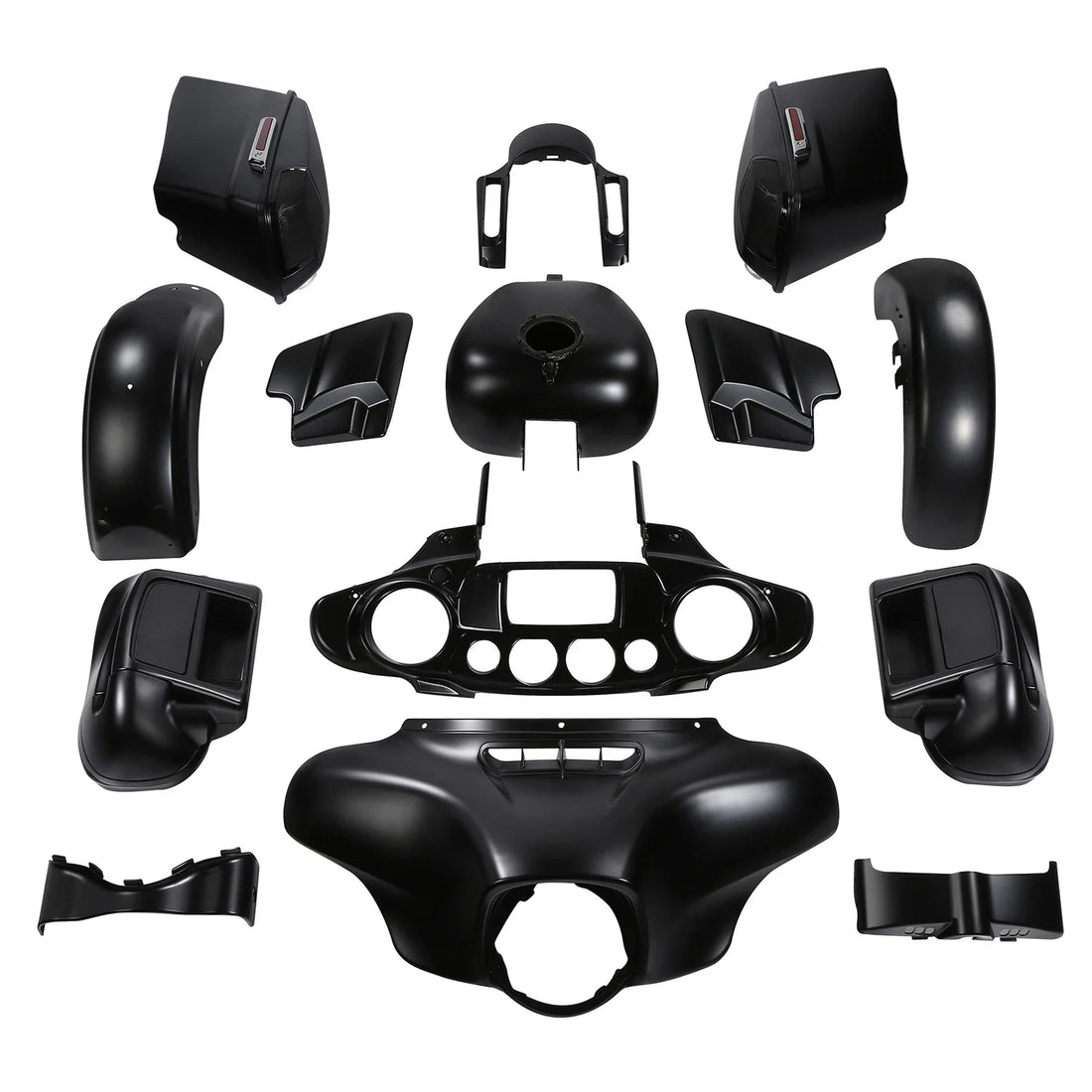 Fairings Bodywork Kit Fit For Harley Cvo Street Glide 2014-2024 2019 Black Denim
