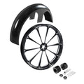 26'' Front Wheel Rim Hub Dual Disc+Fender Fit For Harley Road Street Glide 97-13
