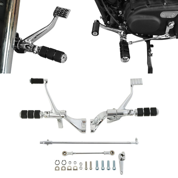 Chrome Forward Controls Pegs Levers Linkage Fit For Harley Sportster XL883 14-22