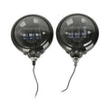 Pair 4.5" LED Auxiliary Spot Passing Fog Lights Housing Bucket Fit For Harley