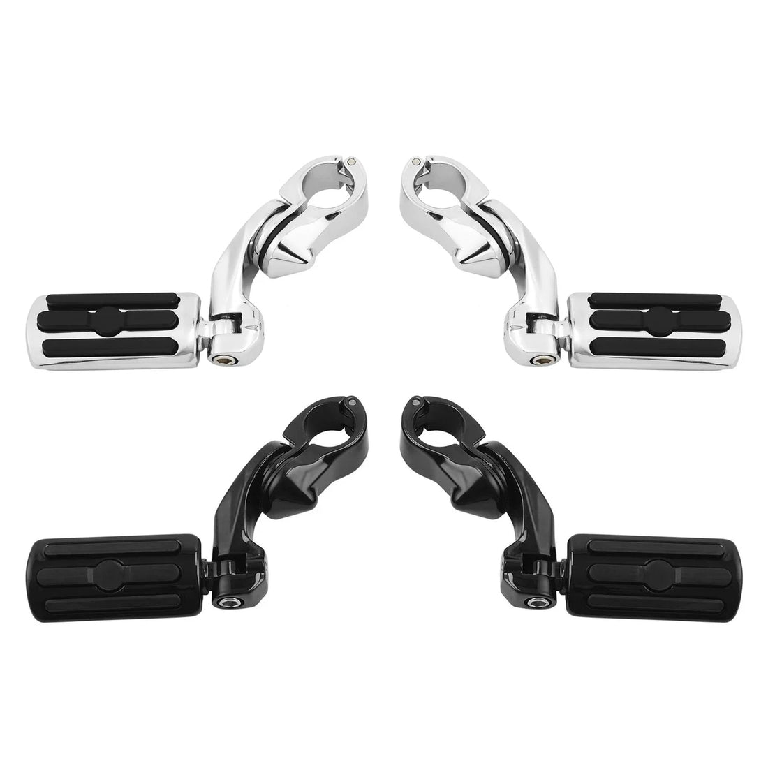 1 1/4" 32mm Short Angled Highway Bar Engine Guard Footpegs Pegs Mount For Harley
