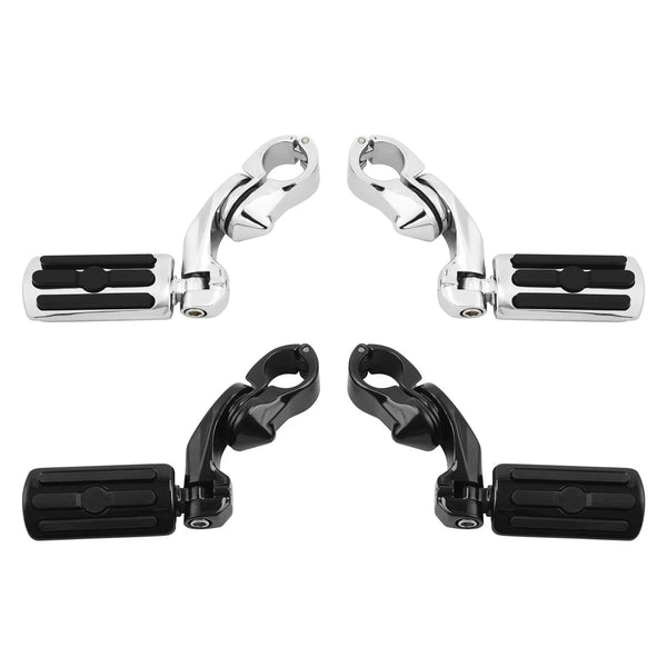 1 1/4" 32mm Short Angled Highway Bar Engine Guard Footpegs Pegs Mount For Harley