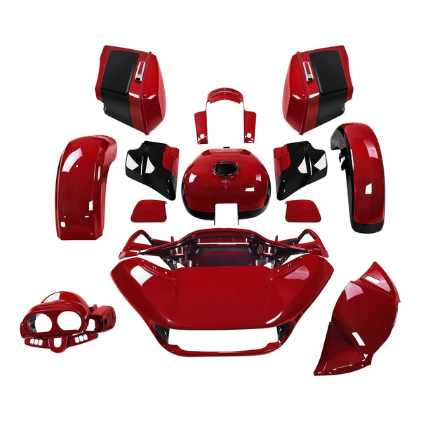 Fairings Body Kit Fit For Harley Road Glide Special 15+ Billiard Red Vivid Black