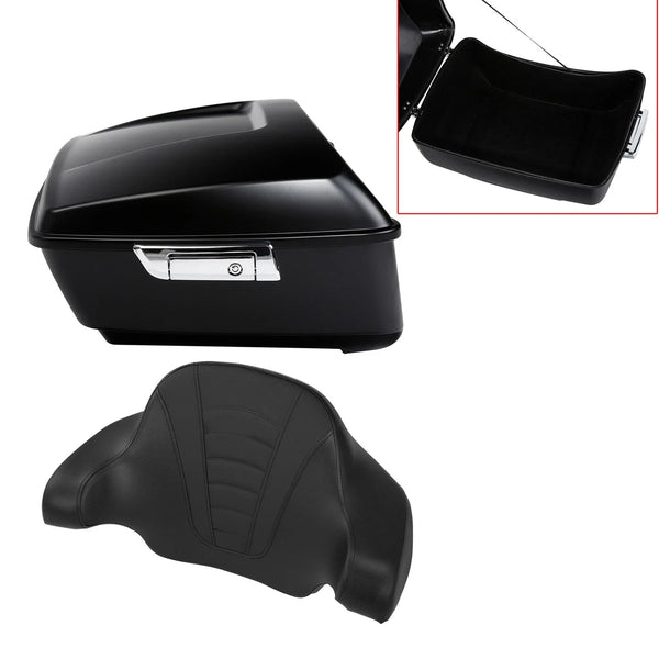 Matte Black King Trunk Pad Backrest Fit For Harley Touring Road King 14-25