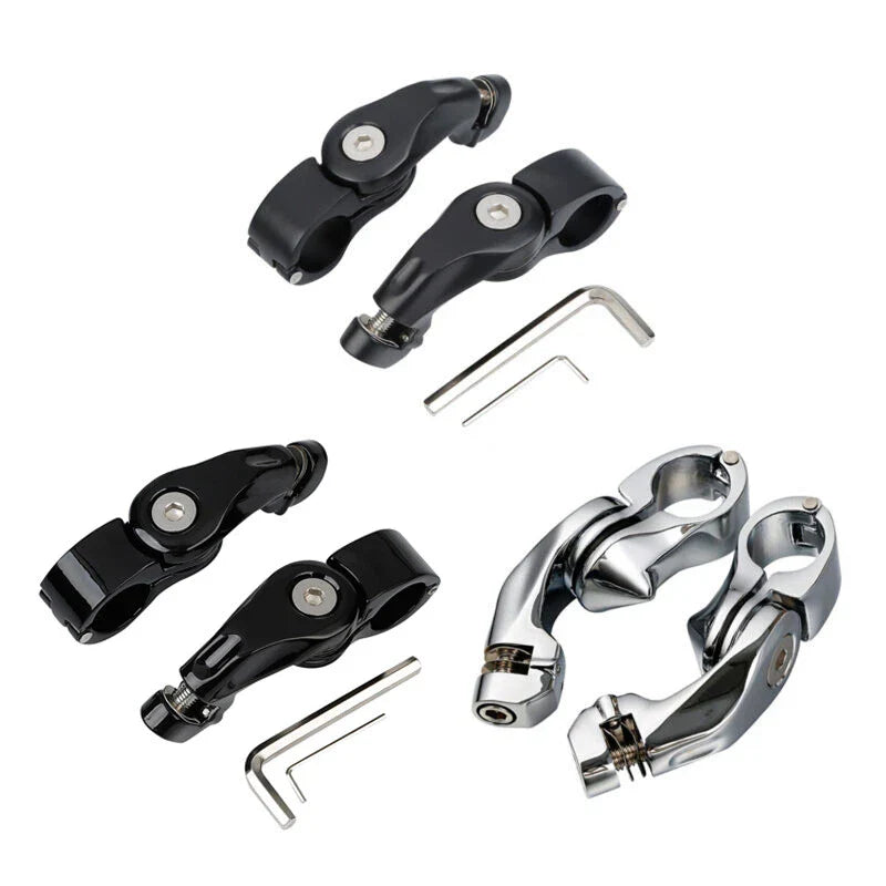 1-1/4" Short Angled Highway Footpeg Pegs Mount Fit For Harley Electra Road Glide