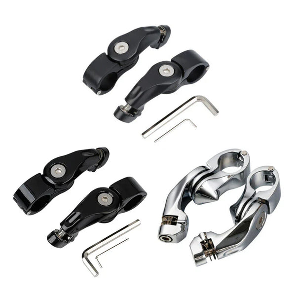 1-1/4" Short Angled Highway Footpeg Pegs Mount Fit For Harley Electra Road Glide