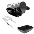 King Trunk Backrest Top Rack Mount Fit For Harley Fatboy 2008-2017
