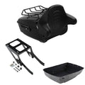 King Trunk Backrest Pad Rack Mount Fit For Harley Heritage Classic Flhcs 2018-26