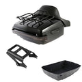 King Trunk Pad Mount Rack LED Light Fit For Harley Street Road Glide 09-13