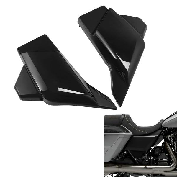 Black Battery Side Covers Panel Fit For Harley Cvo Street Road Glide 2023-2026