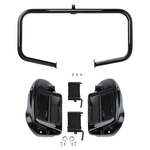 Lower Vented Fairings Radiators Engine Guard Bar Fit For Harley Touring 2014-24