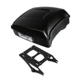Chopped Trunk w/ Mount Rack Fit For Harley Touring Glide 2014-2024 Black Denim