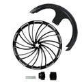 26" Front Wheel Rim Single Disc Hub & Fender Fit For Harley Road Glide ABS 97-21