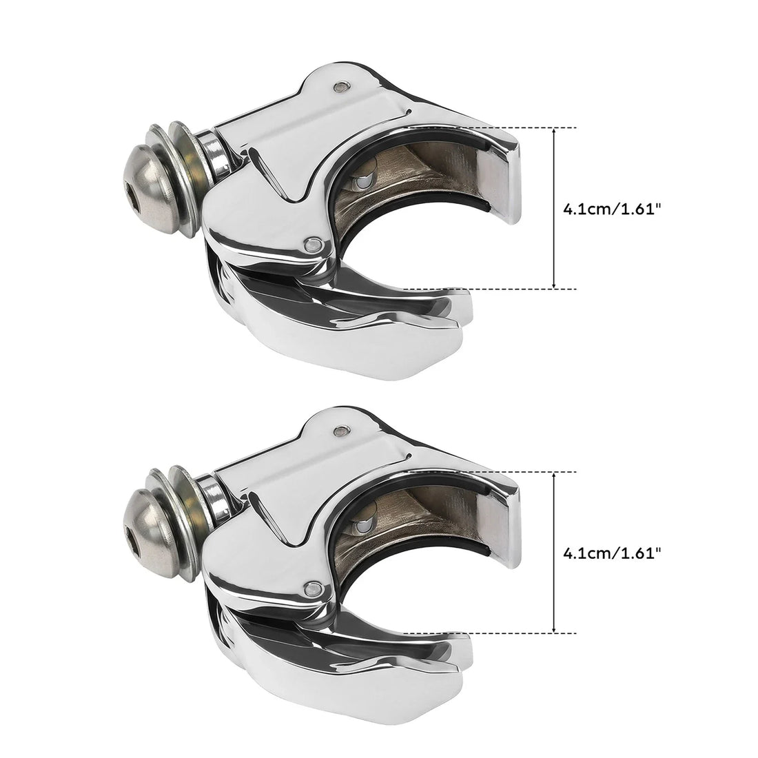 Chrome 41mm Windshield Windscreen Clamps Fit For Harley Sportster XL 883 1200
