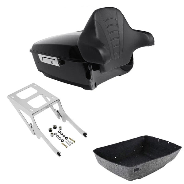 King Trunk Backrest Pad Mount Rack Fit For Harley Heritage Classic Flhcs 2018-Up
