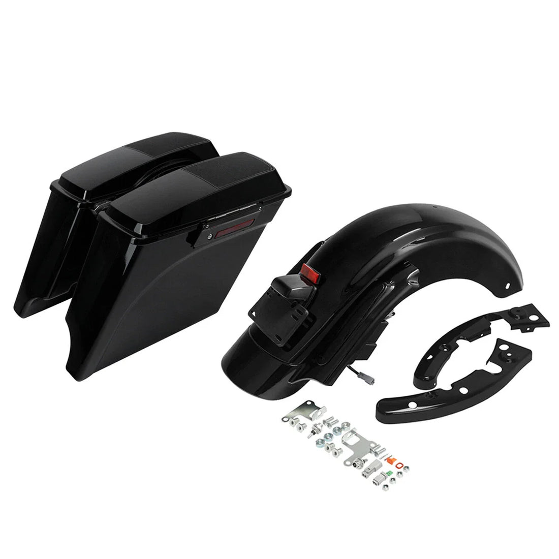 5" Stretched Saddlebags & Rear Fender System Fit For Harley Street Glide 2009-13