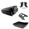 Black Chopped Trunk Backrest Rack Docking Fit For Harley Street Glide 09-13