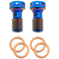 Tusk Titanium Banjo Bolt Kit Burnt Blue M10x1.0 For KTM 250 Exc 4-Stroke