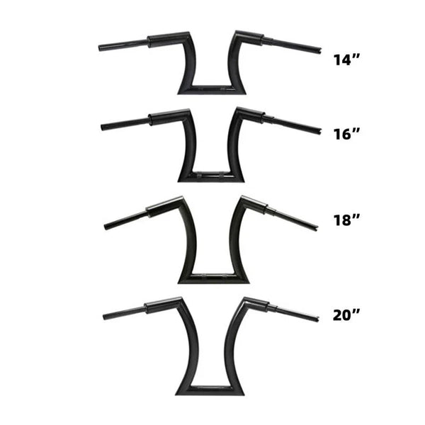14'' 16'' 18'' 20'' Rise 2'' Ape Hanger Handlebar Fit For Harley Sportster Black