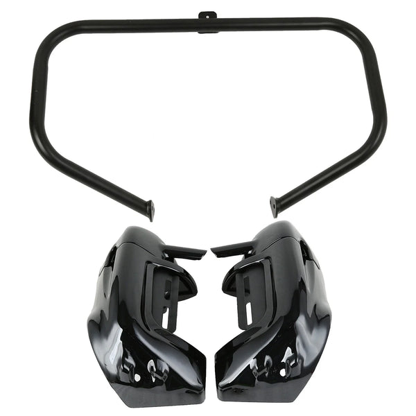 Lower Vented Leg Fairing & Engine Crash Bar Fit For Harley Road Glide 1997-2008
