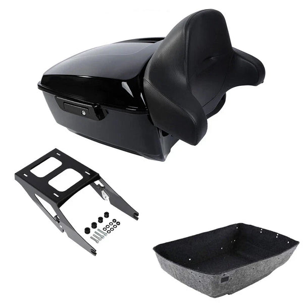 King Trunk Backrest Pad Mount Rack Fit For Harley Sport Glide 2018-2021