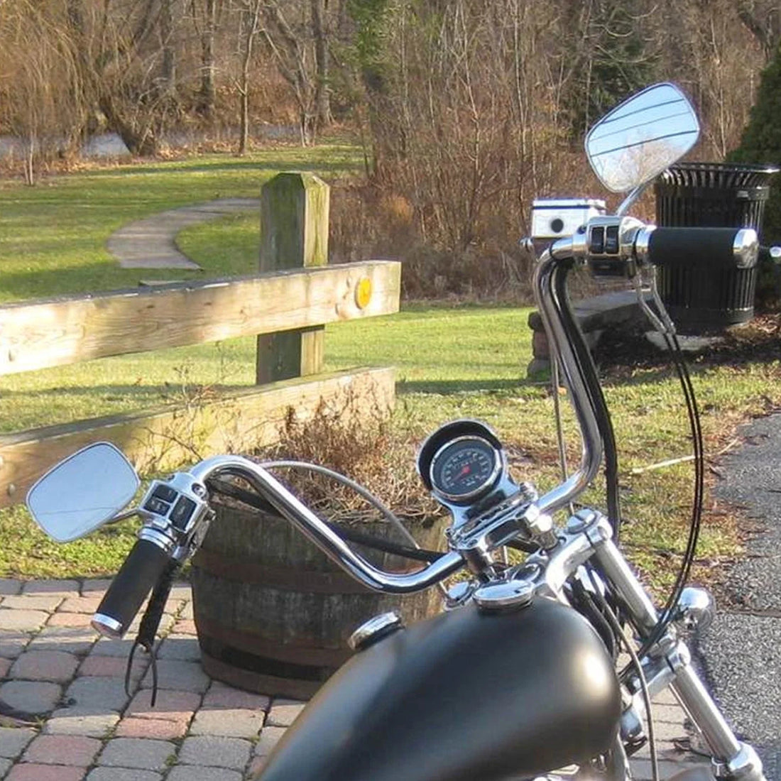 Fit For Harley Sportster XL Softail Flst Fxst 1.25" Fat 12" Rise Chrome