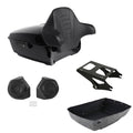 King Trunk Rack Backrest Pad Speakers Mount Fit For Harley Touring 14-Up