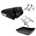 Matte Black Trunk Backrest Mount Docking Fit For Harley Touring models 2014-2026