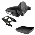 Matte Black Chopped Trunk Backrest Mount Fit For Harley Touring Road Glide 14-26