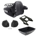 King Trunk Mount Rack Backrest Pad Speakers Fit For Harley Touring 14-2026