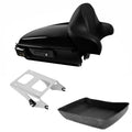 Chopped Trunk Backrest LED Lamp Mount Rack Fit For Harley Touring Glide 2014-26