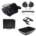 King Trunk Pad Mount Rack LED Light Speaker Plate Fit For Harley Touring 14-2026