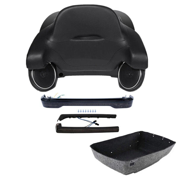 King Trunk Backrest Light Speakers Fit For Harley Touring Street Glide 2014-2026