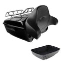 King Trunk Black Backrest Luggage Rack Fit For Harley Touring Road Glide 2014-26