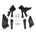 Front Rider Foot Pegs Footrest Brackets Fits For Kawasaki Ninja ZX10R 2004 2005