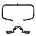 Black Highway Engine Guard Crash Bar Foot Pegs Fit For Harley Touring 2009-2024