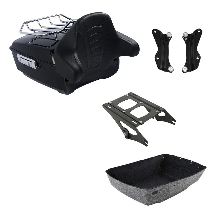 King Trunk Backrest Rack Mount Docking Fit For Harley Street Glide 2014-Up