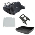 Black Chopped Trunk Backrest Mount Plate Fit For Harley Tour Touring 09-13