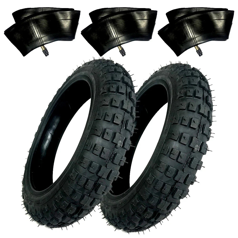 2) HD Tires And 3) Tubes Straight Stem Size 2.50-10 2.50X10 For Honda XR50 50CC