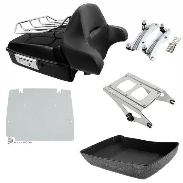 Chopped Trunk Pad Rack Docking Plate Fit For Harley Touring Road Glide 2014-2026