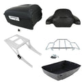 Matte Black King Trunk Backrest Mount Rack Fit For Harley Fat Boy 08-17