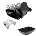 King Trunk Backrest Solo Rack Fit For Harley Touring Cvo Road Street Glide 14-26