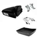 Chopped Trunk Backrest Mount Rack Docking Fit For Harley Road Glide 09-2013