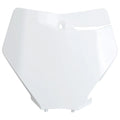 UFO Front Number Plate 2020 White For KTM 125 SX 2019-2022