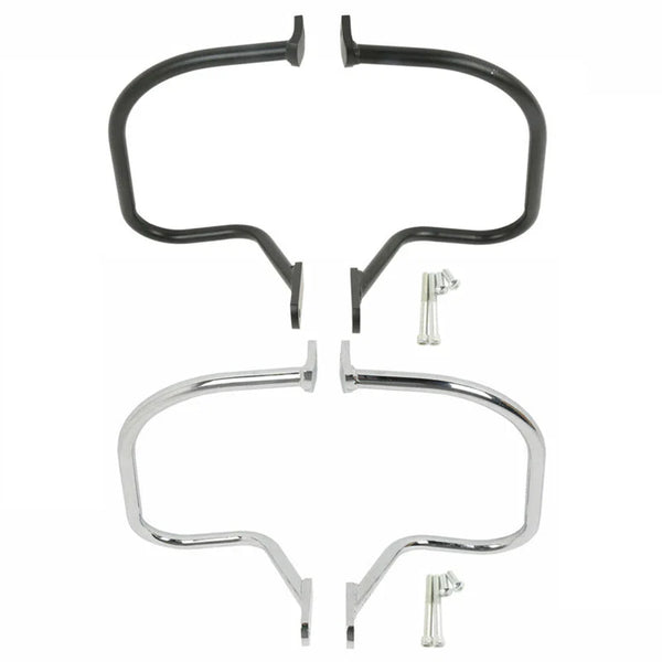 Black/Chrome Saddlebag Guard Bar Fit For Harley Heritage Springer 1997-1999 1998