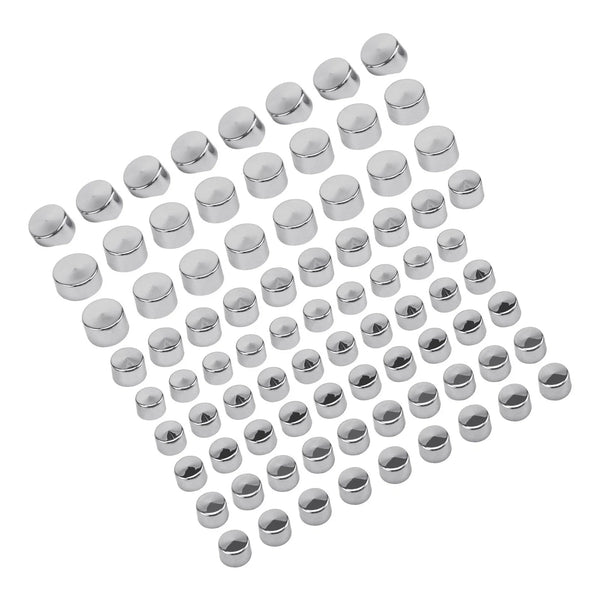 83PCS Chrome Engine Full Bolt Cover Cap Kit Fit For Harley Touring Twin Cam Evo