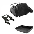 Black Chopped Trunk Pad Mount Rack Fit For Harley Touring Road Glide 14-Up