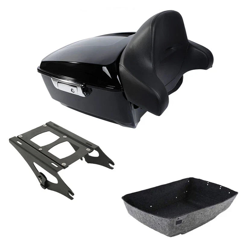 King Trunk Backrest Mount Rack Fit For Harley Touring Street Road Glide 14-2026