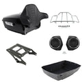 King Trunk Backrest Speakers Mount Rack Fit For Harley Electra Road Glide 14-26